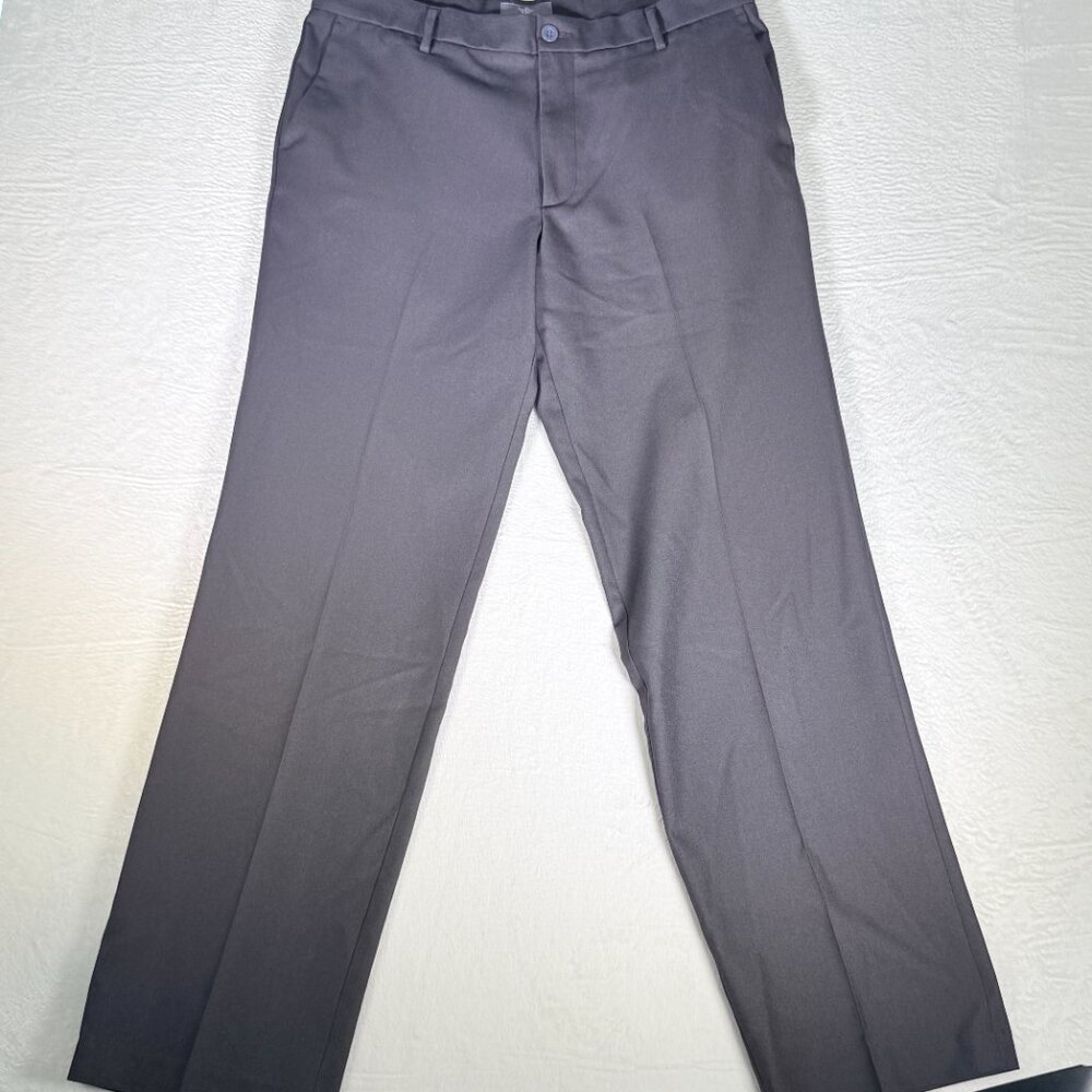 Dockers Mens Dress Pants 36x34 (36x32) Dark Gray Straight Fit 02 Business Casual